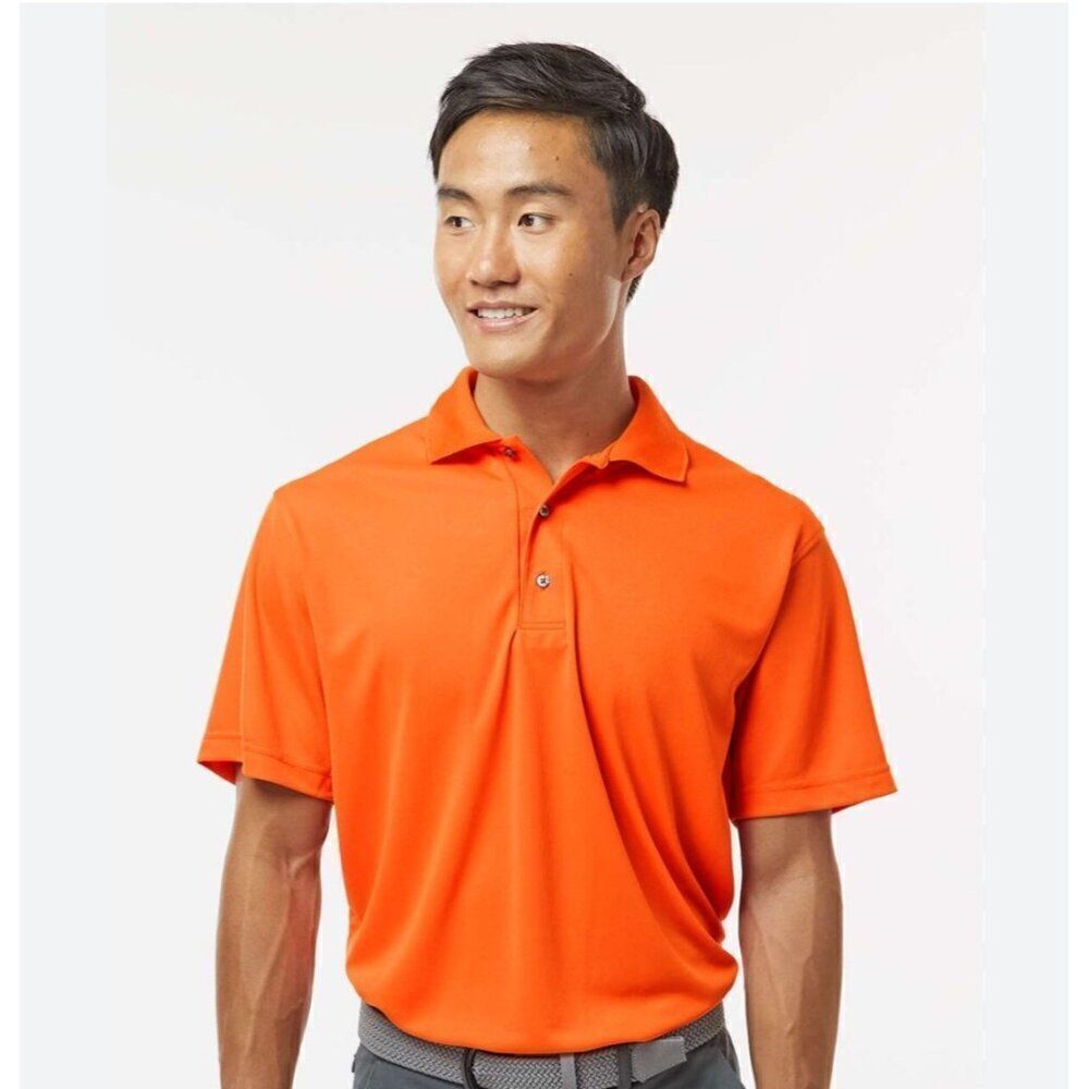 Boca Classic Men Orange Short Sleeve Polo Shirt Size L